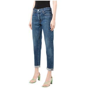 MOUSSY VINTAGE Skinny Ankle Boyfriend Style Jeans in Dark Wash Denim Women’s  30